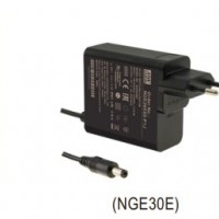 meanwell明緯  30W AC-DC 高可靠壁掛式可換插頭綠能適配器  NGE30-12-P1J